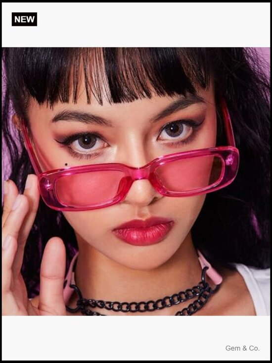 10 Pack Retro Rectangle Sunglasses UV400 Protection Unisex Adult